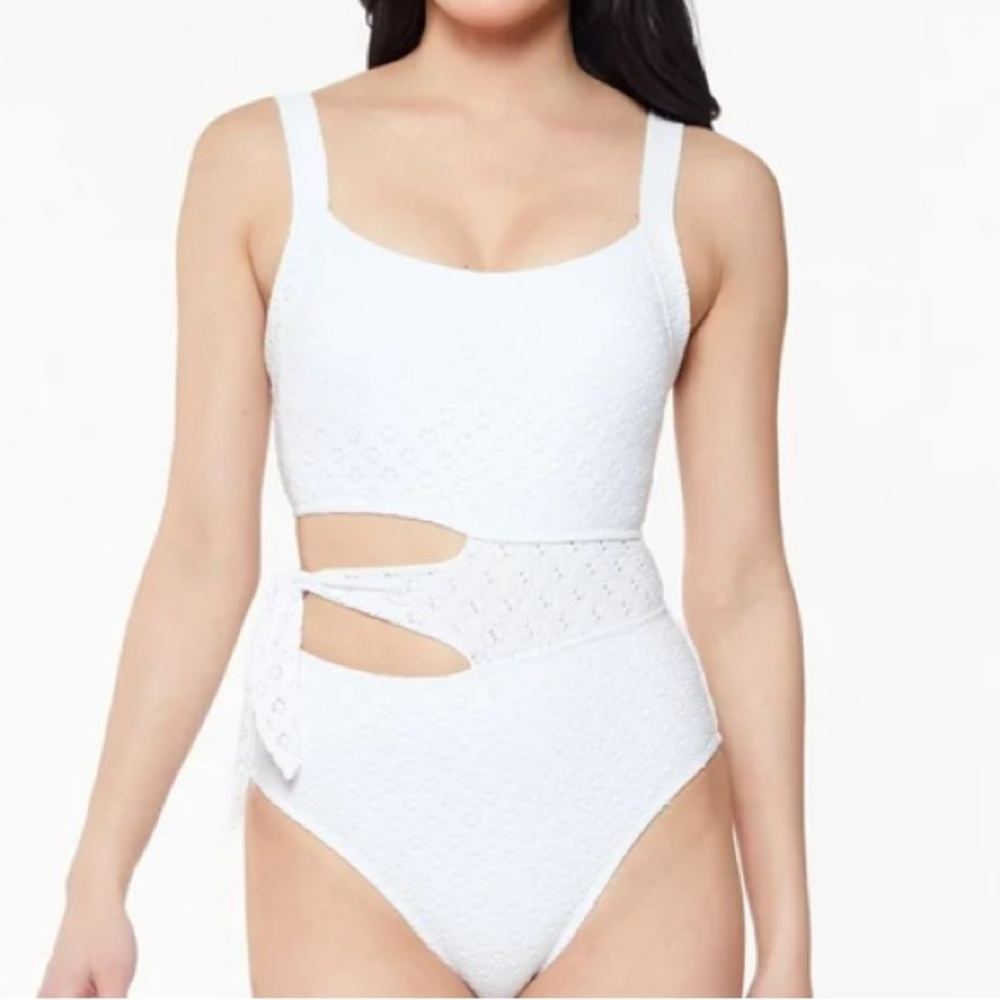 Jessica Simpson Eyelet Cut Out Swimsuit NWT